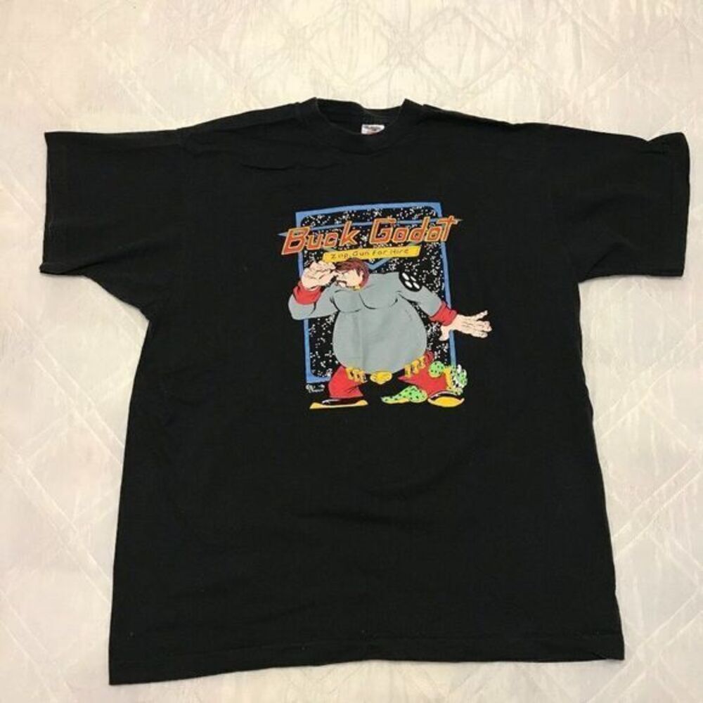 Vintage BUCK GODOT Black T-Shirt XL Single‎ Stitch made in USA